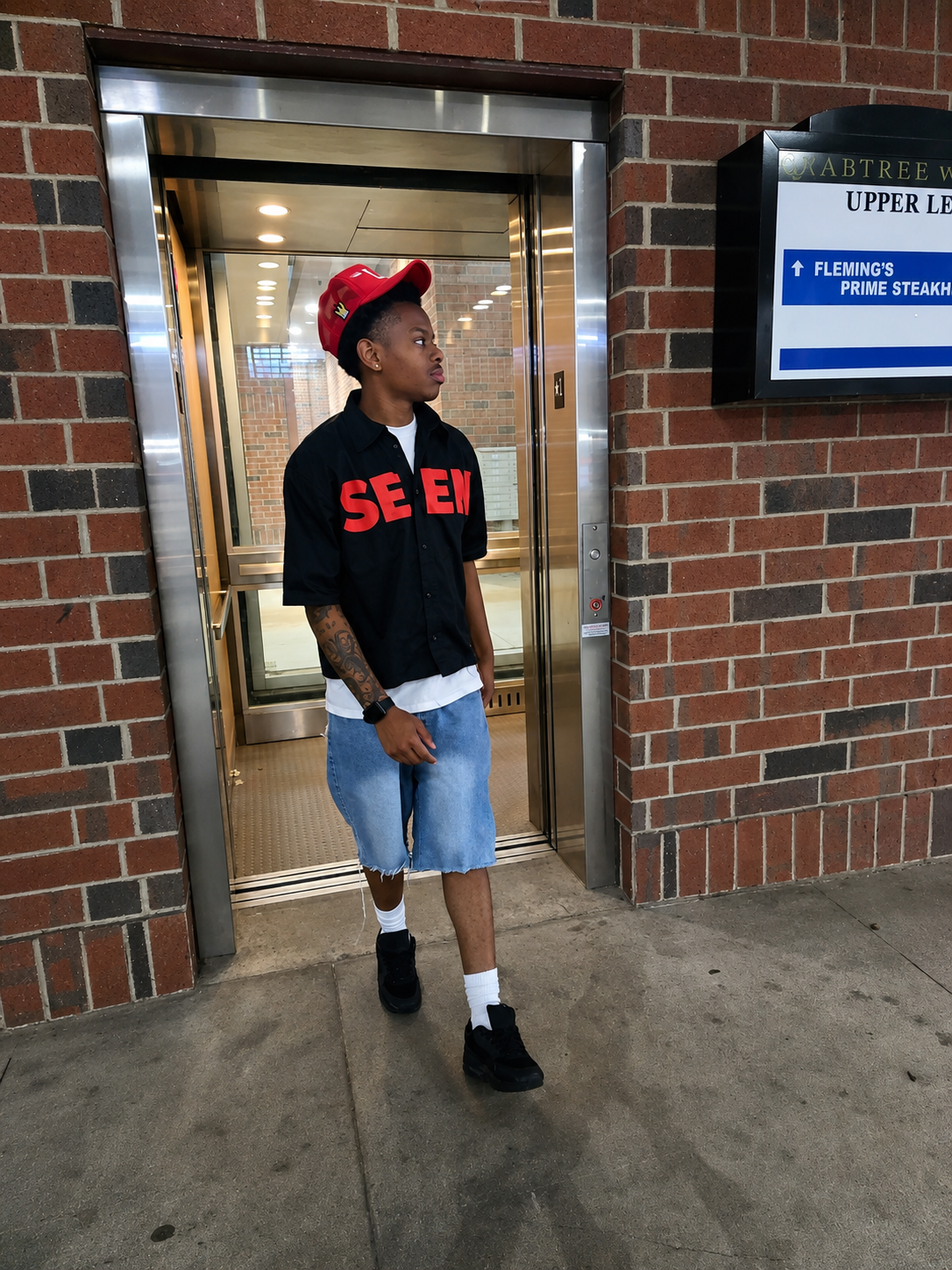 "SEEN" Button Up