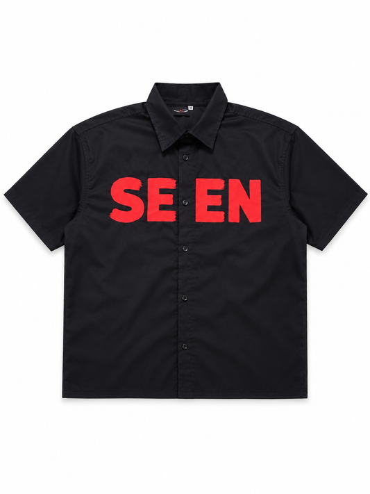 "SEEN" Button Up